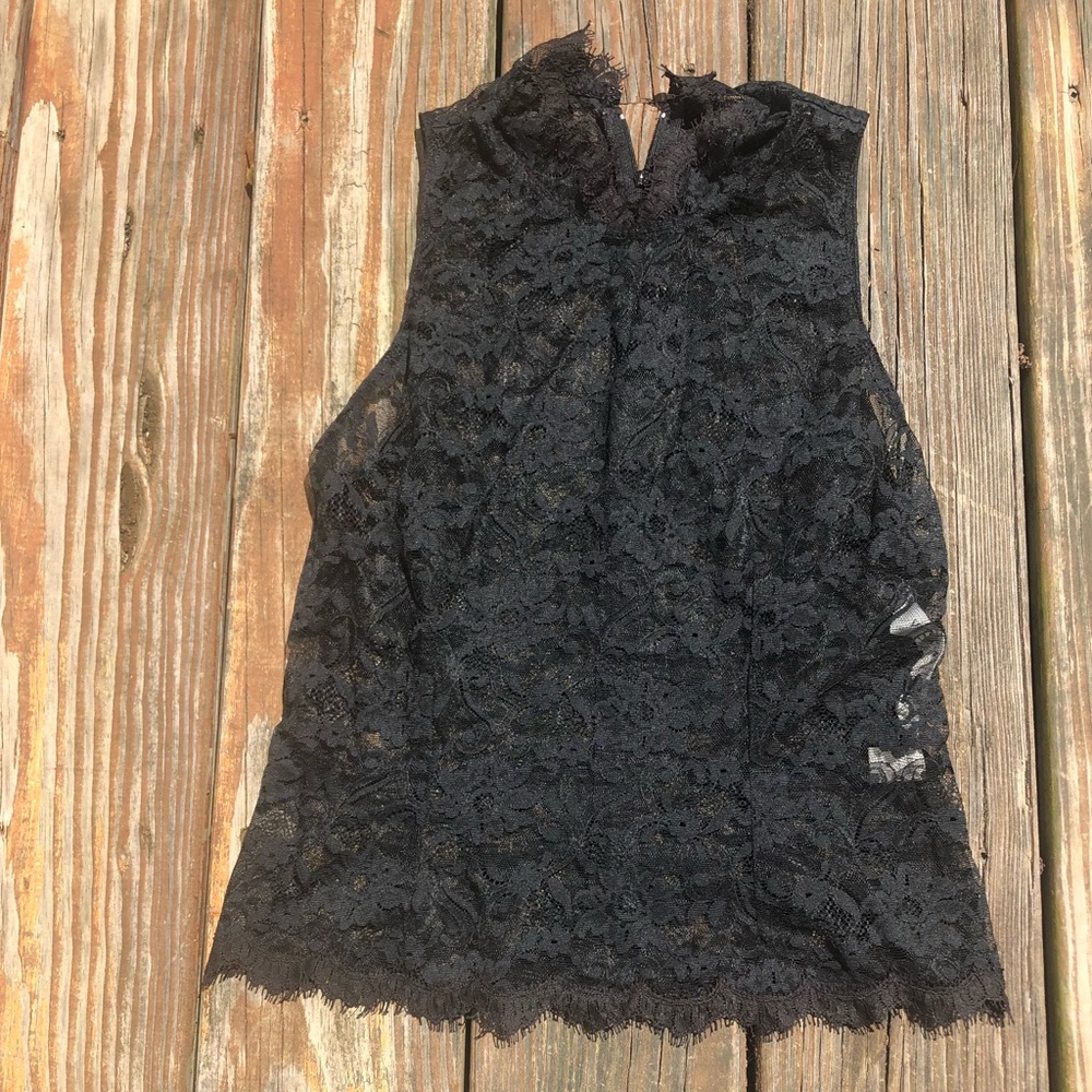 VICTORIAS SECRET LACE BLACK TANK